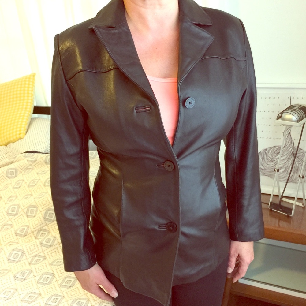 Vintage Black Genuine Leather Jacket